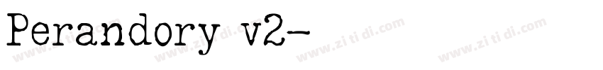 Perandory v2字体转换